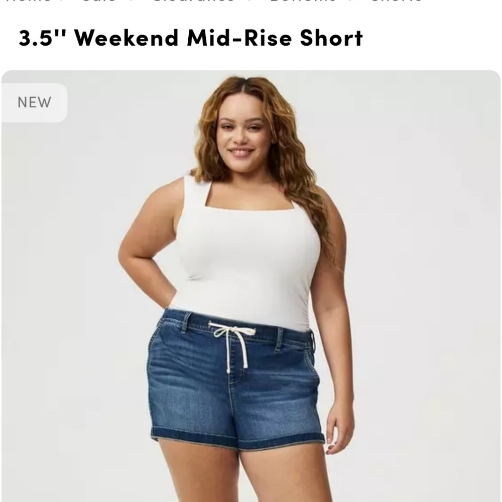 Denim Blue Women's Casual Shorts with Drawstring Size 00